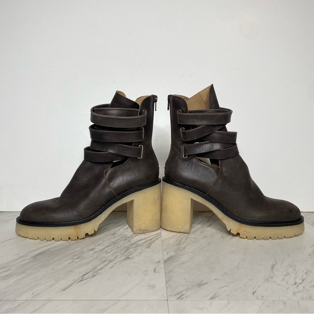Free People Jesse Leather Strappy Heeled Boot 40 - Picture 8 of 15